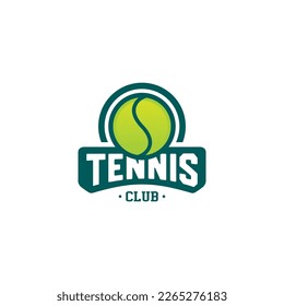 Tennis Club Logo Emblem. Tennis Ball Icon