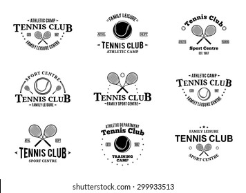 Tennis Club Logo, Icons And Design Elements