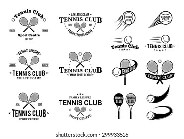 Tennis club logo, icons and design elements