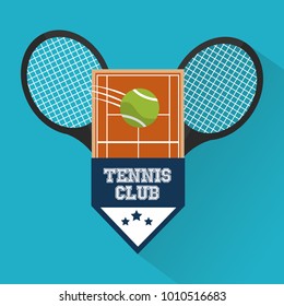 tennis club racket ball court emblem sport