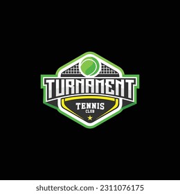 the tennis club tournament logo is perfect for inter-club tennis tournament activities