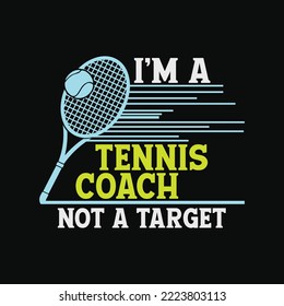 Entrenador de tenis Soy entrenador de tenis, no es un archivo de corte de svg