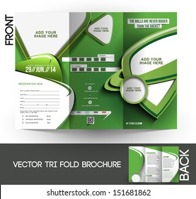 Tennis Competition Tri-Fold  Mock up & Brochure Design 