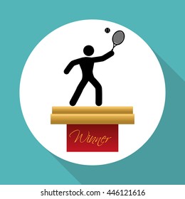 Tennis concept with icon design, vector illustration 10 eps graphic.
