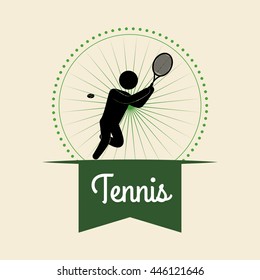 Tennis concept with icon design, vector illustration 10 eps graphic.