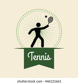 Tennis concept with icon design, vector illustration 10 eps graphic.