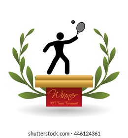 Tennis concept with icon design, vector illustration 10 eps graphic.
