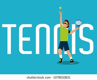 Tennis concept with player