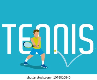 Tennis concept with player