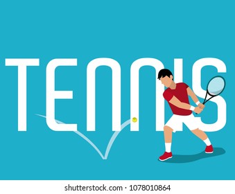 Tennis concept with player