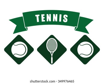 Tennis concept with sport icons design, vector illustration 10 eps graphic.