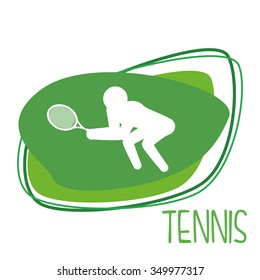 Tennis concept with sport icons design, vector illustration 10 eps graphic.