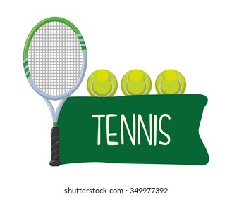 Tennis concept with sport icons design, vector illustration 10 eps graphic.