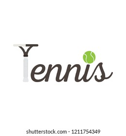 Tennis conceptual image with a tennis ball. Vector illustration design