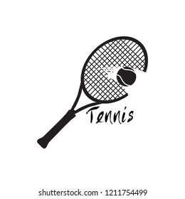 Tennis conceptual image with a racket. Vector illustration design