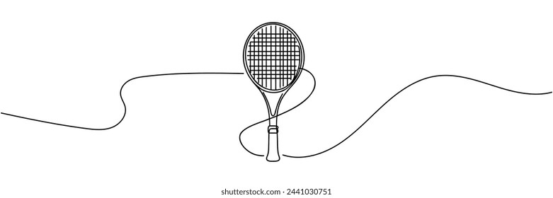 Tenis línea continua ilustración vectorial