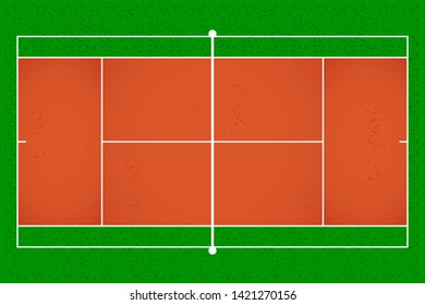 Tennis court background vector illustration pattern template