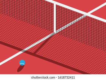 tennis court crop illustration vector