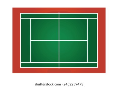 Tennis court. Tennis field icon. Vector illustration of playground on white background. Top view. Coach table for tactic presentation for players. Sports strategy.