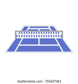 Tennis court. flat style