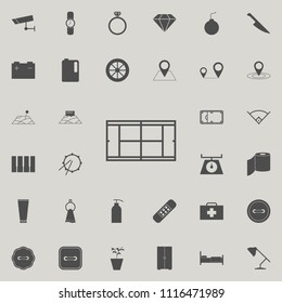 tennis court icon. Detailed set of  Minimalistic  icons. Premium quality graphic design sign. One of the collection icons for websites, web design, mobile app on colored background