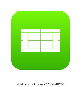 Tennis court icon digital green for any design isolated on white vector illustration