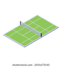 Tennis court icon isometric vector. Game field. Lifestyle playing sport