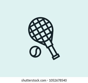 Tennis court icon line isolated on clean background. Tennis court icon concept drawing icon line in modern style. Vector illustration for your web site mobile logo app UI design.