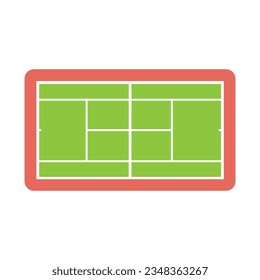tennis court icon logo vector design template