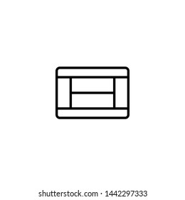 tennis court icon sign signifier vector