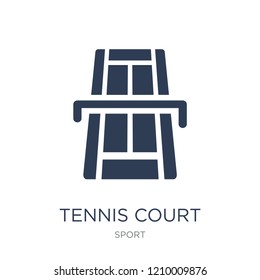 Tennis court icon. Trendy flat vector Tennis court icon on white background from sport collection, vector illustration can be use for web and mobile, eps10