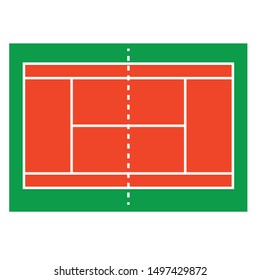 tennis court icon- vector illustration