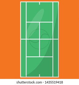 tennis court isolated vector illustration for sport concept