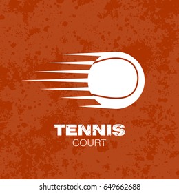 Tennis court logo vector illustration sport background