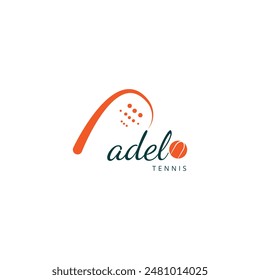 Tennis court olympic sport logo vector padel illustration design tennis ball