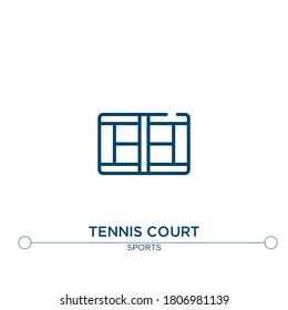 tennis court outline vector icon. simple element illustration. tennis court outline icon from sport concept. can be used for web and mobile
