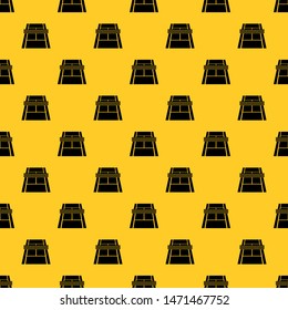 Tennis court pattern seamless vector repeat geometric yellow for any design