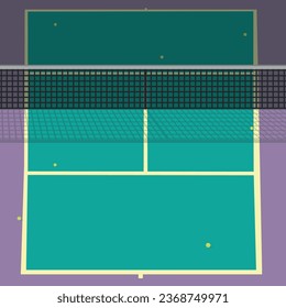 Tennis court for single play