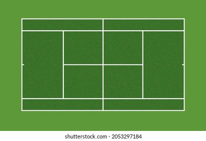 Tennis court top view. Vector illustration 