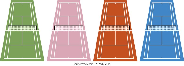 Tennis court view vector illustration