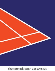 Tennis courts vector graphic illustration design, tennis courts  trending color view.
