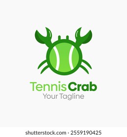 Tennis Crab Logo Design Template. Good for Business, Agency, Community and Organization.