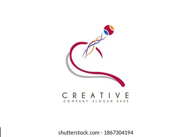 Tennis cup logo design vector illustration. Tennis sport logo design template element