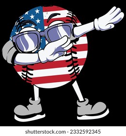 Tennis dabbing USA 4th of july t-shirt design