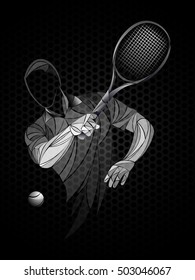 Tennis dark background