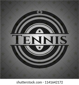 Tennis dark emblem. Retro