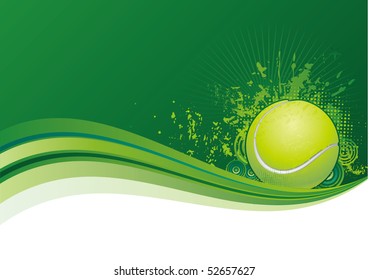 Tennisdesign-Elemente, grüner Hintergrund