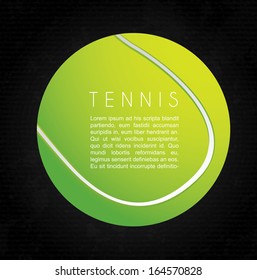 tennis design over black background vector illustration