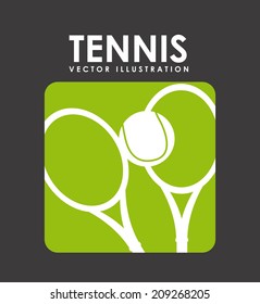 tennis design over black background vector illustration