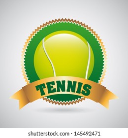 tennis design over gray background vector illustration 